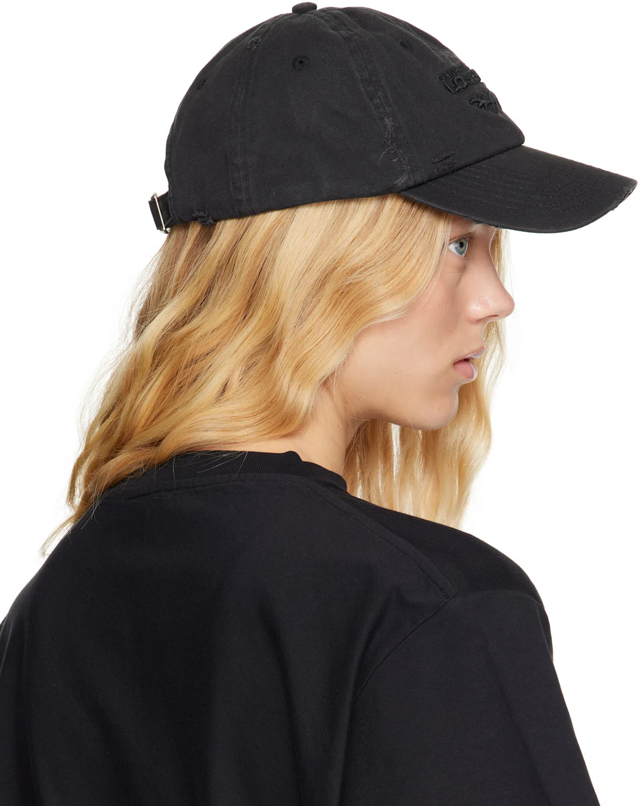 CHARLES JEFFREY LOVERBOY Topsy Turvy T-shirt In Knitted Black