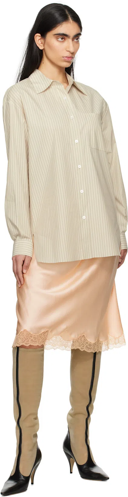 THE ROW 85mm Mesh High Boots In Black