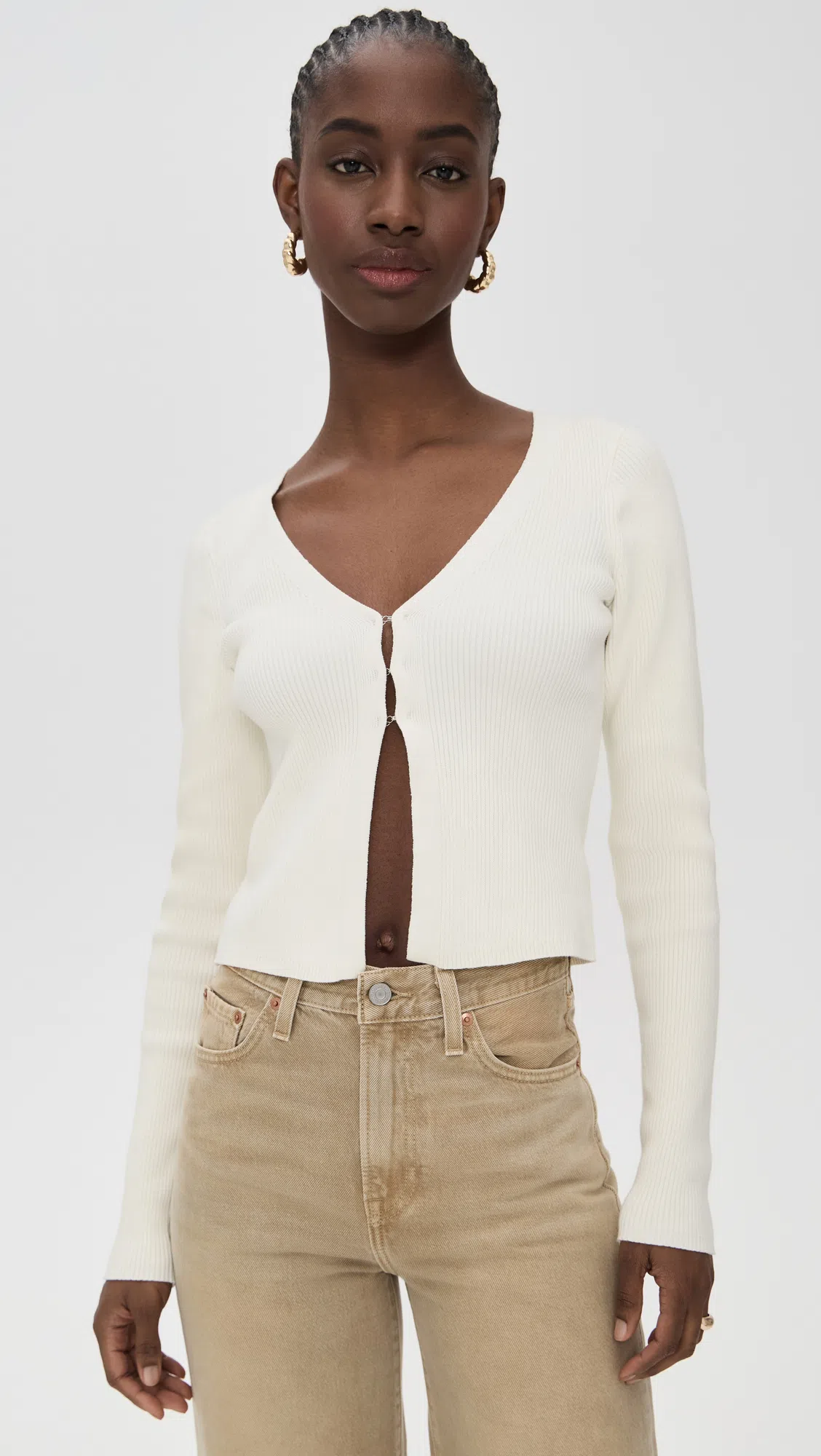 ACNE STUDIOS Balmain Balmain Grey High-neck Wool Sweater With Gold Buttons In Gray