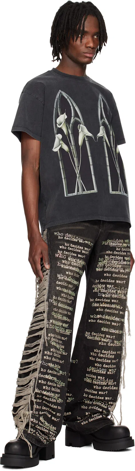 RICK OWENS Chunky Sole Ankle Boots With Elastic Panels In Black