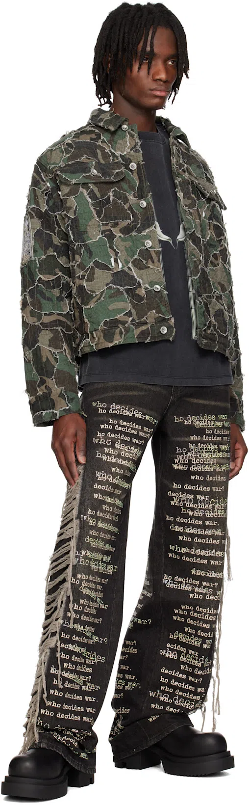 RICK OWENS Chunky Sole Ankle Boots With Elastic Panels In Black