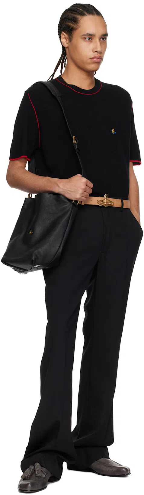VIVIENNE WESTWOOD Black Sam Crossbody Bag In Ss25-n401