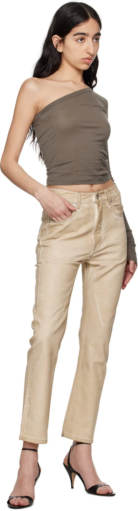 RICK OWENS DRKSHDW Beige Hollywood Vdd Jeans In Neutral