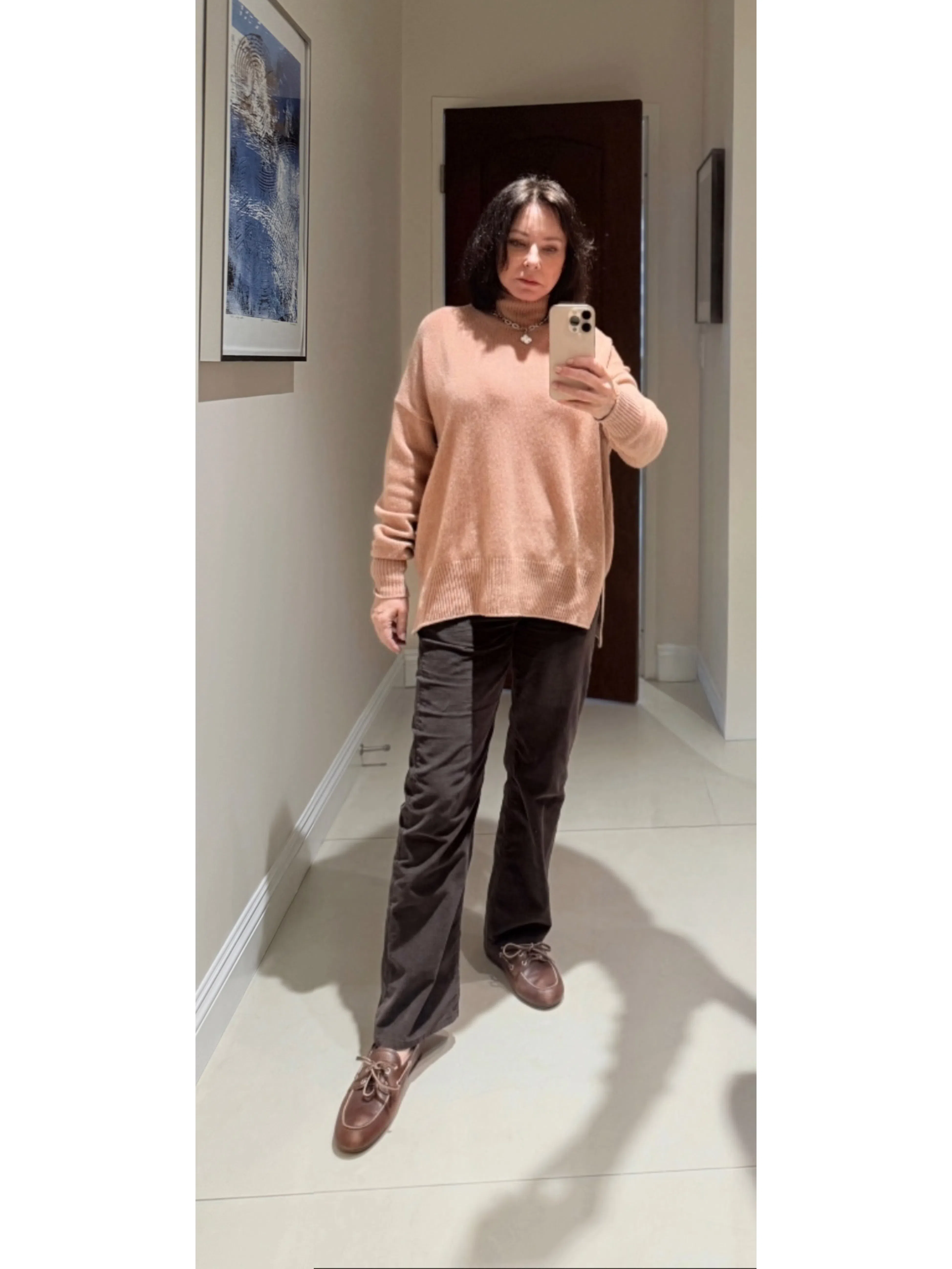 MIU MIU Burnt Brown Moccasin In Vintage Effect Leather