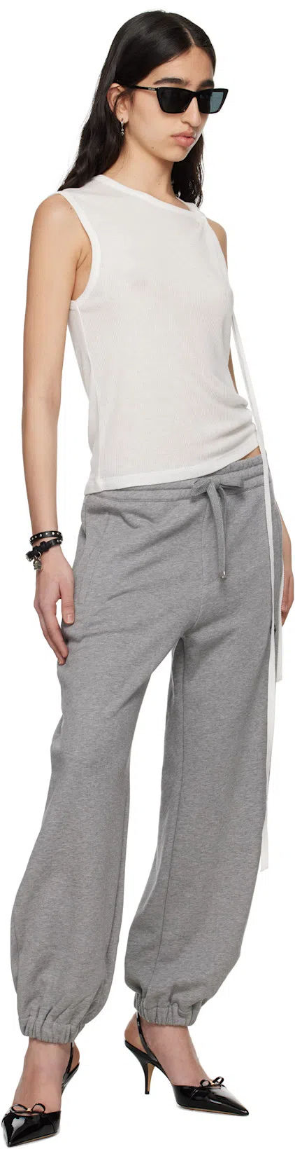 ANN DEMEULEMEESTER White Biba Sleeveless Tank Top In 002 Natural White