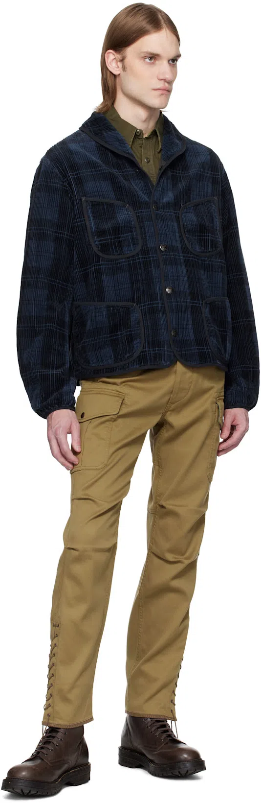 VISVIM Brown Gillespie Folk Boots In Dk.brown