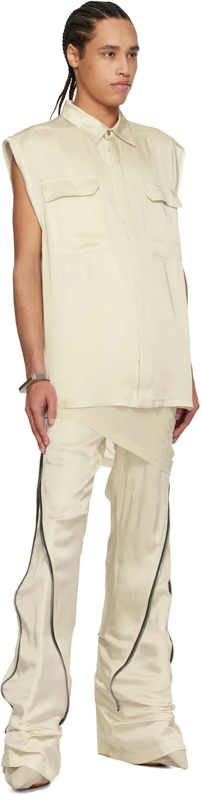 RICK OWENS Off-white Concordians Taco Kiss Boots