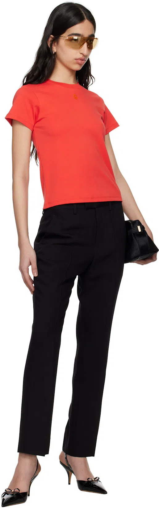 FERRAGAMO Gylla Patent Bow Slingback Pumps In Nero Biscotto