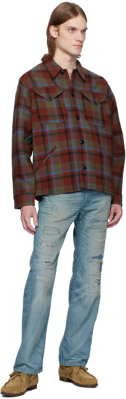 RRL Two-pack Gray Jersey Pocket T-shirts