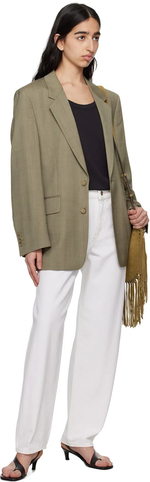 TOTÊME Toteme Kitten Heel Slingback Sandal In Black