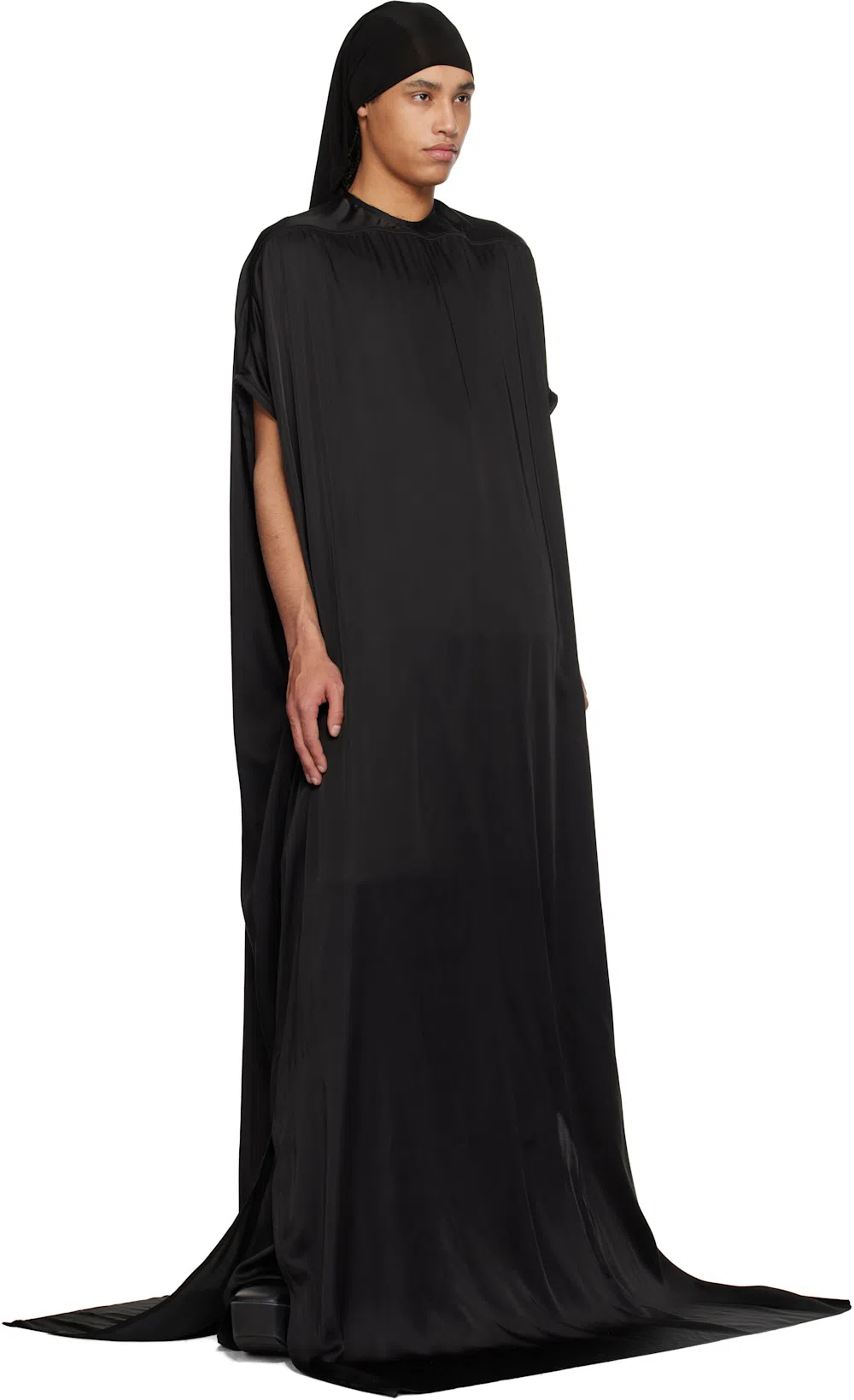 RICK OWENS Black Concordians Sliver Platform Beatle Chelsea Boots