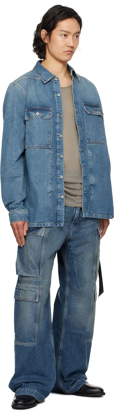 RICK OWENS DRKSHDW Indigo Hollywood Double Cargo Jeans In There Is No Color Specification For This Product.