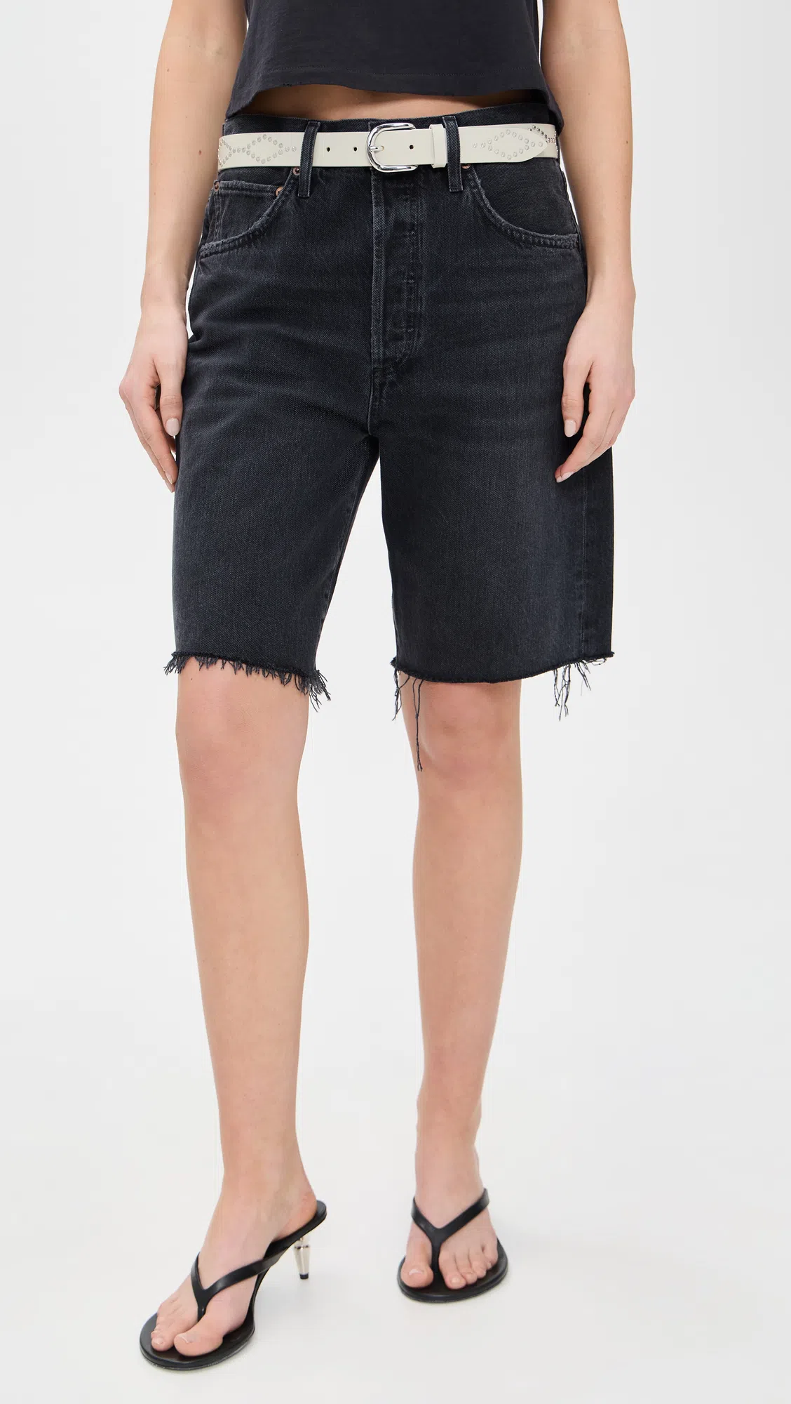 AGOLDE 90's Denim Shorts In Black