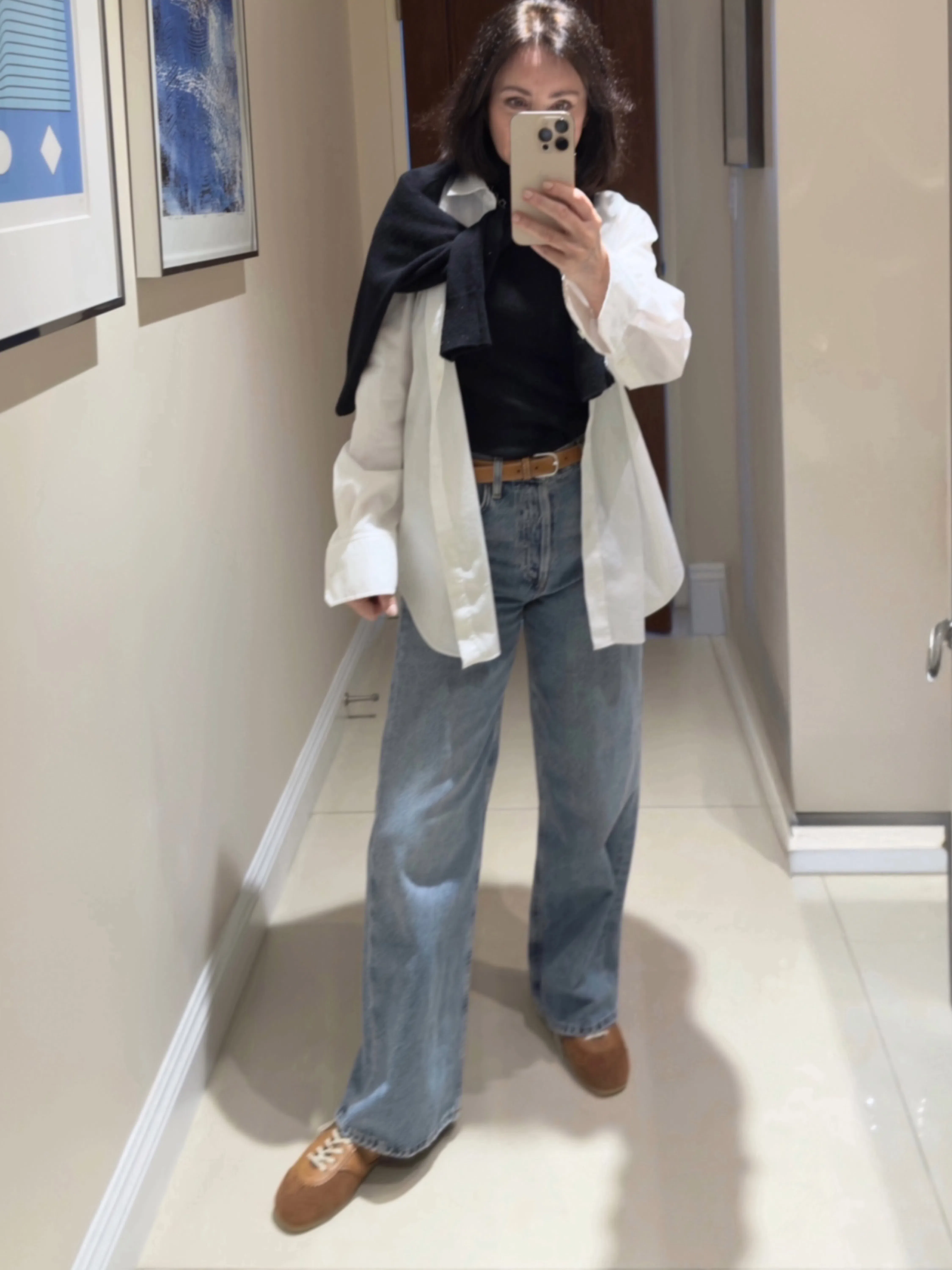 THE ROW Hook Ns Large Leather Tote Bag In Black