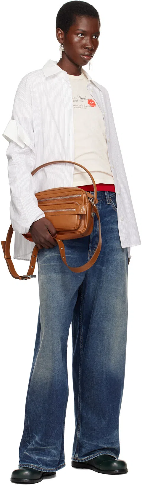 ACNE STUDIOS Blue Super Baggy 2023f Jeans In Mid Blue