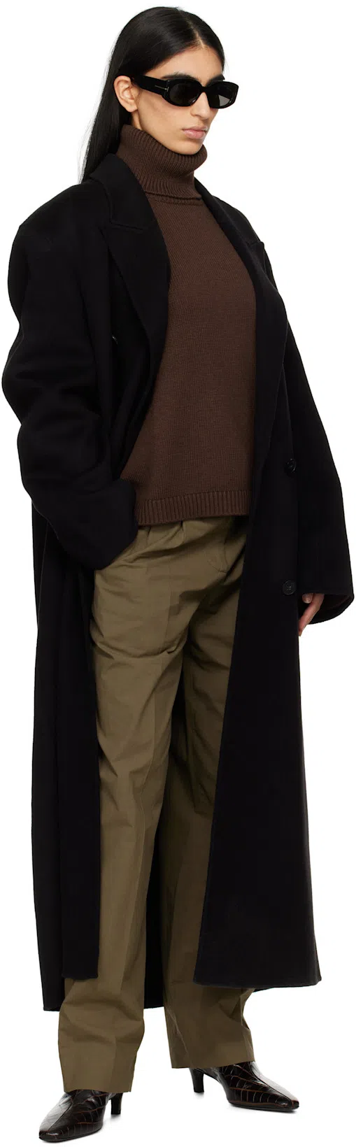 TOTÊME Toteme Women The Mid Heel Boot Leather Boots With Croco Effect In Brown