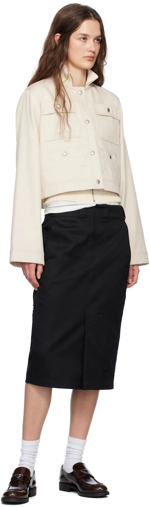 THE ROW Ribbed Texture Tank Top With Button Detail In White