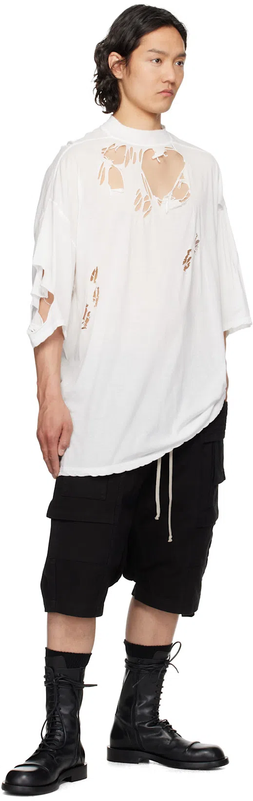 RICK OWENS DRKSHDW Drkshdw By Rick Owens Cotton Multi-pocket Bermuda In Black