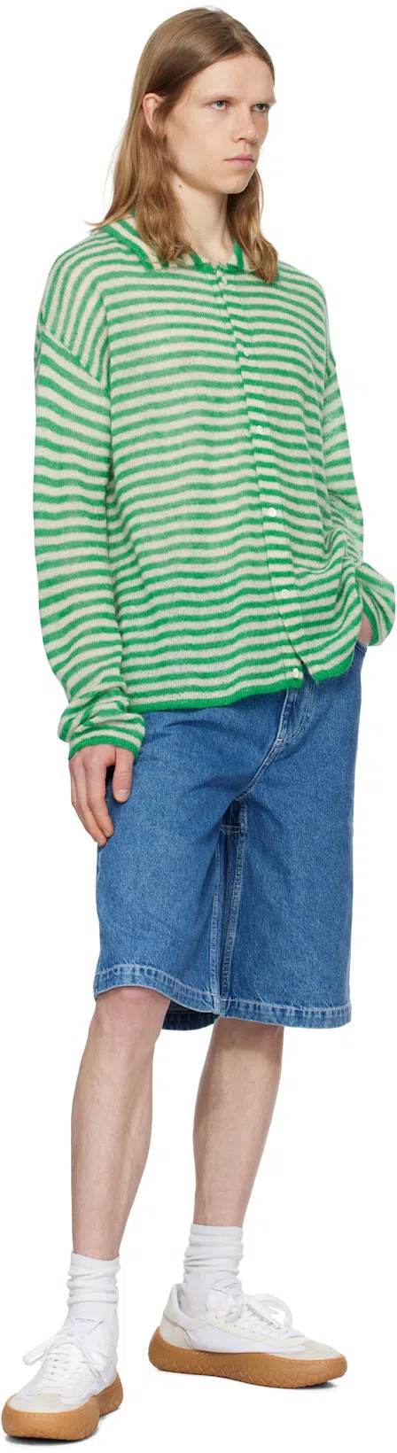 SUNNEI Long-sleeved Cardigan In 8191 Off White/jade