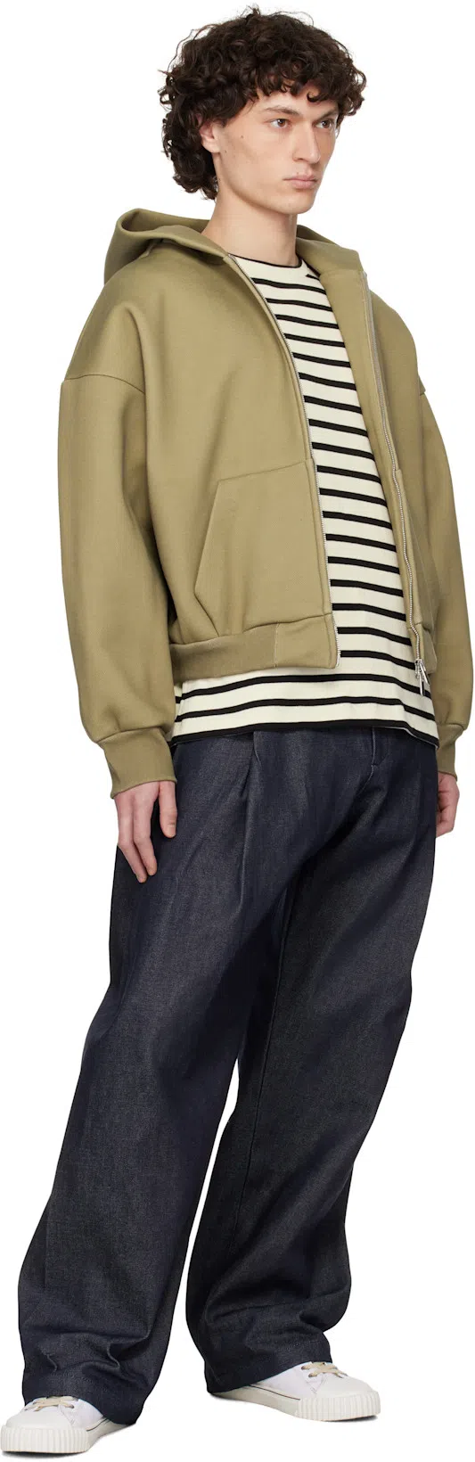 JIL SANDER Marinière Cotton T-shirt In White