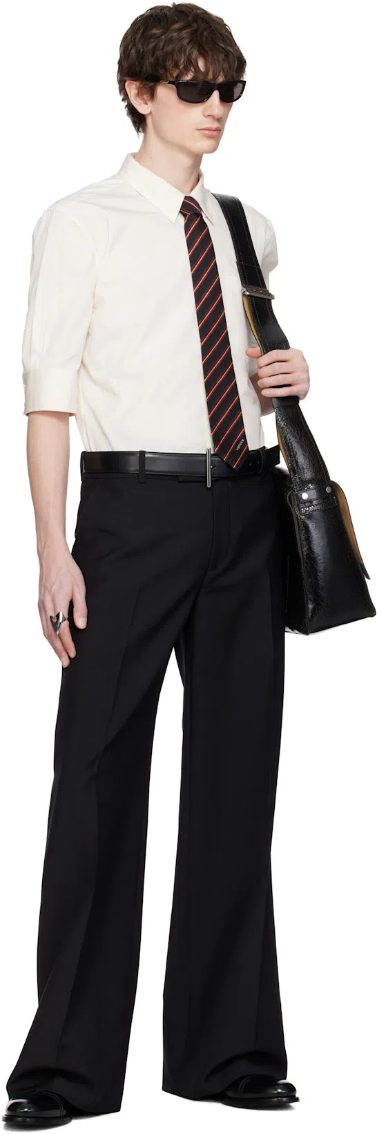 FERRAGAMO Perforated Leather Derby Shoes In Black