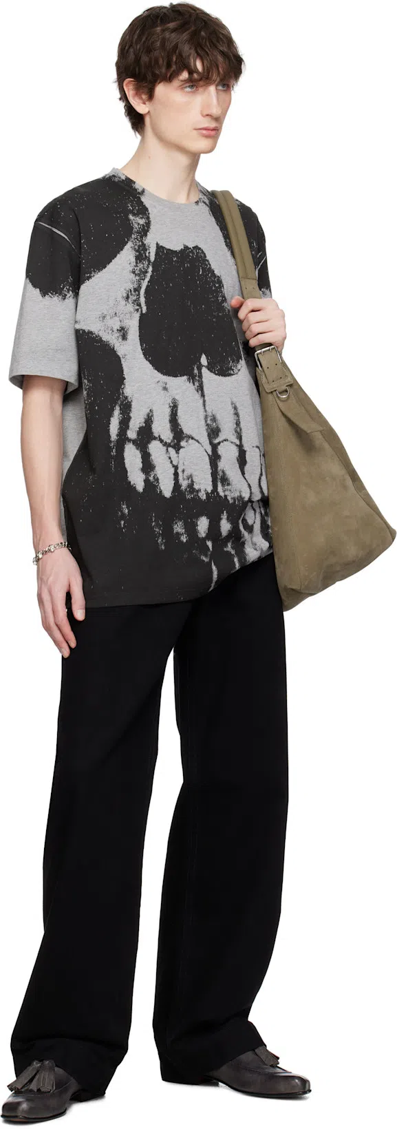 ALEXANDER MCQUEEN Mcqueen 'skull' T-shirt In Grey