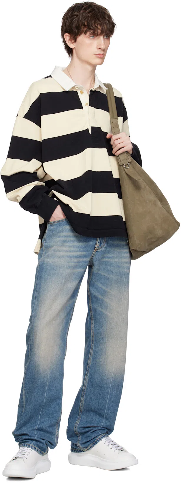 ALEXANDER MCQUEEN Men White Sneakers With Logo Lettering On The Rear And Oversize Rubber Sole In Lea In Animal Print