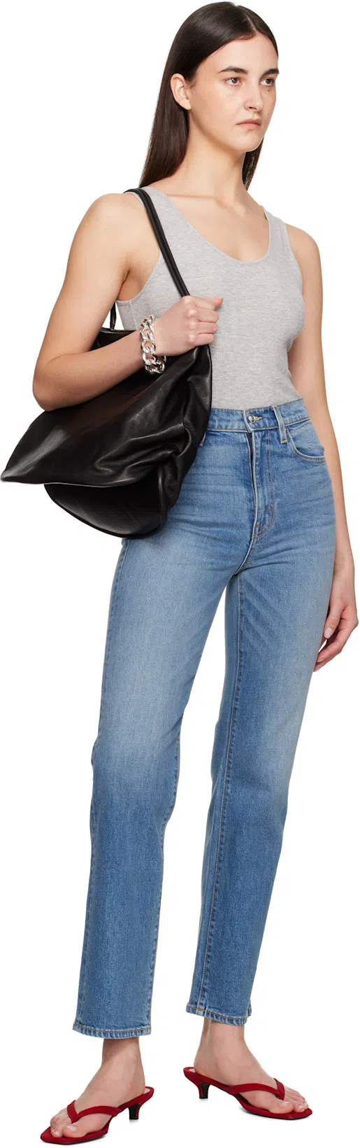 TOTÊME Suede Heeled Flip Flops Scarlet In Red