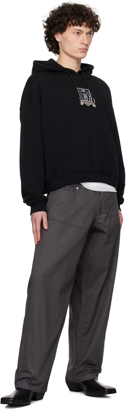 RICK OWENS Black Hollywood Heeled Sliver Chelsea Boots In 09 Black