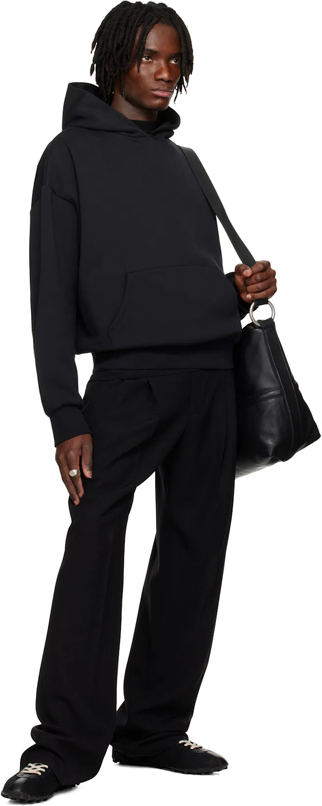 DRIES VAN NOTEN Black Holdall Crossbody Bag