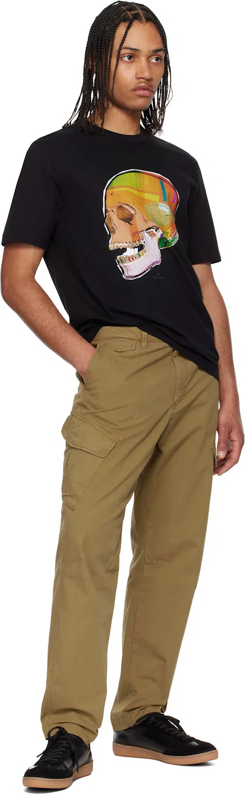 PS BY PAUL SMITH Black 'skull Sketch' Print T-shirt