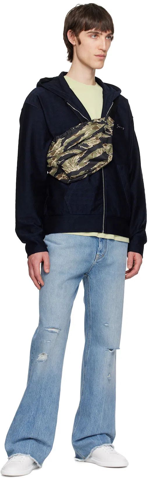 GIVENCHY Low Top Leather Sneakers With Perforated Detailing In White