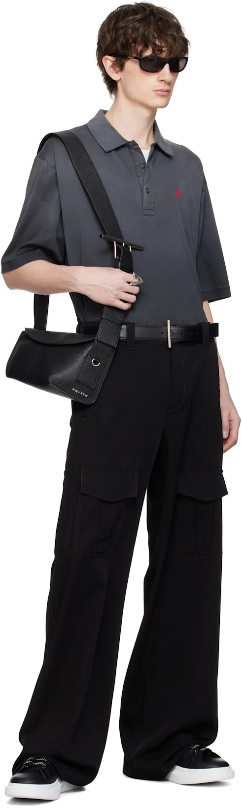 ALEXANDER MCQUEEN Larry Leather Sneakers With Logo Detail In Animal Print