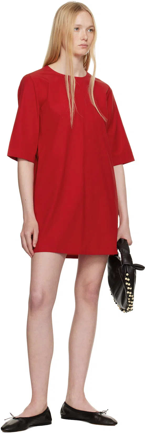 THE ROW 10mm Hereditas Leather Ballerina Flats In Black