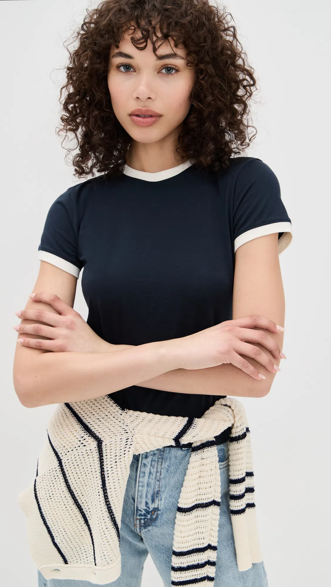 FRAME The Ruler Crop Jeans In Rival