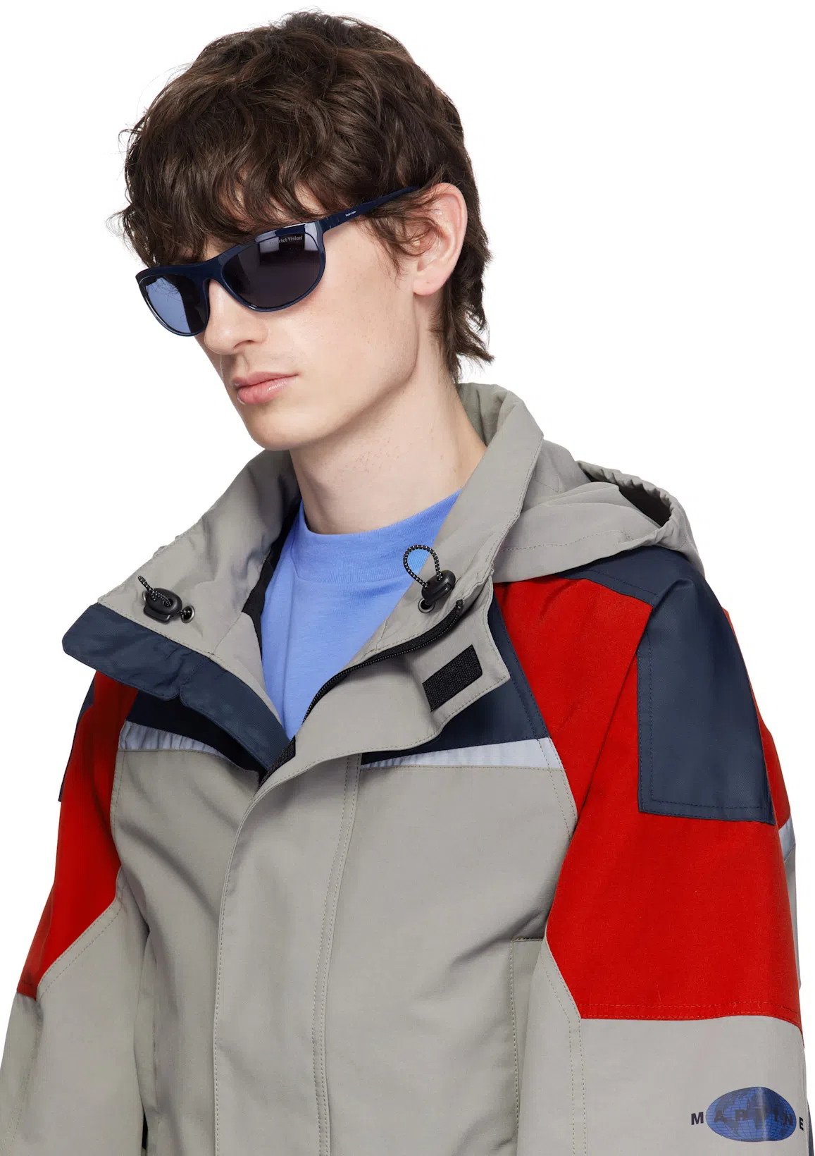 MARNI Light Blue Jersey Mini Logo T-shirt