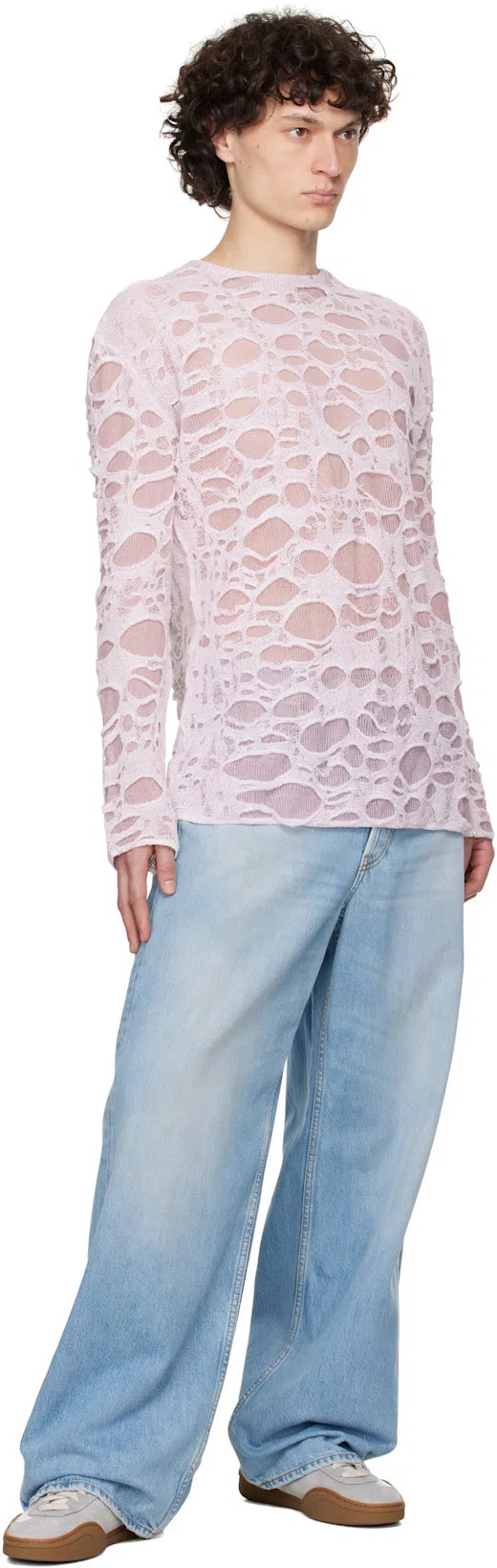 ACNE STUDIOS Bars Low Suede-trimmed Leather Sneakers In White