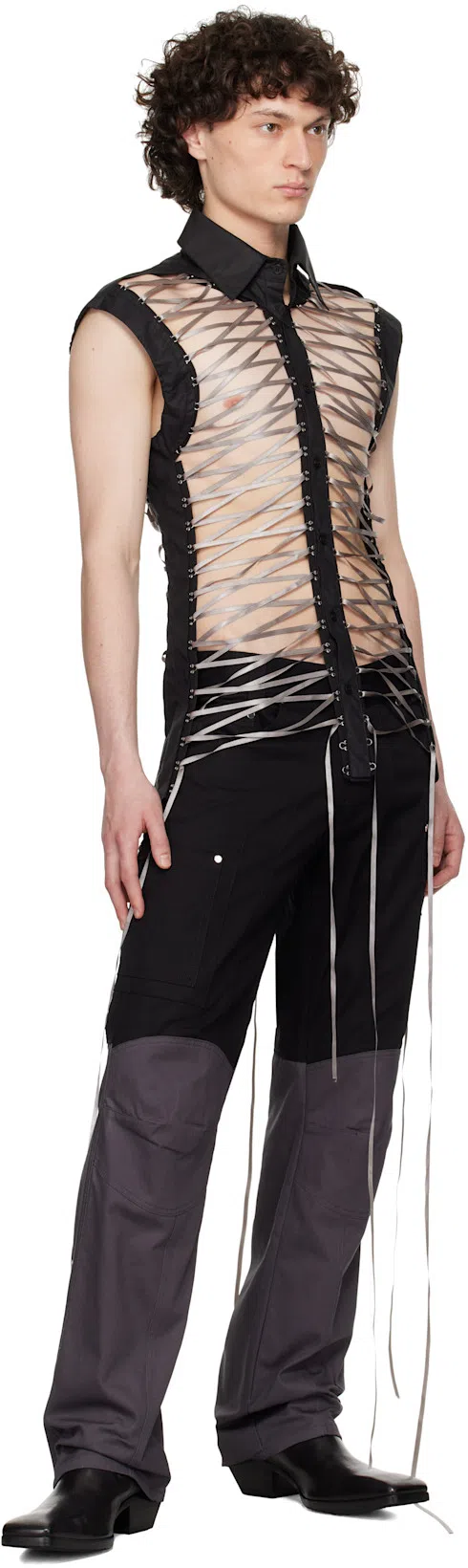 RICK OWENS Black Hollywood Heeled Sliver Chelsea Boots In 09 Black