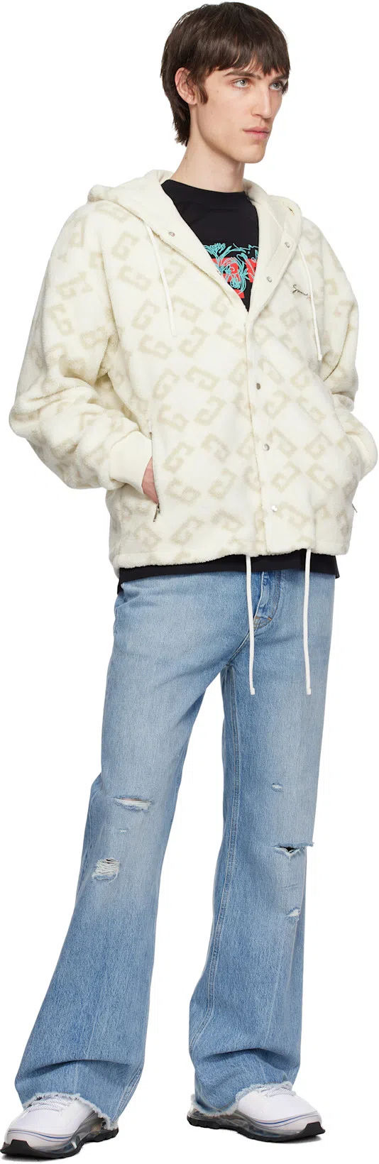 GIVENCHY Streamlined White Sneakers With Transparent Sole In Multi