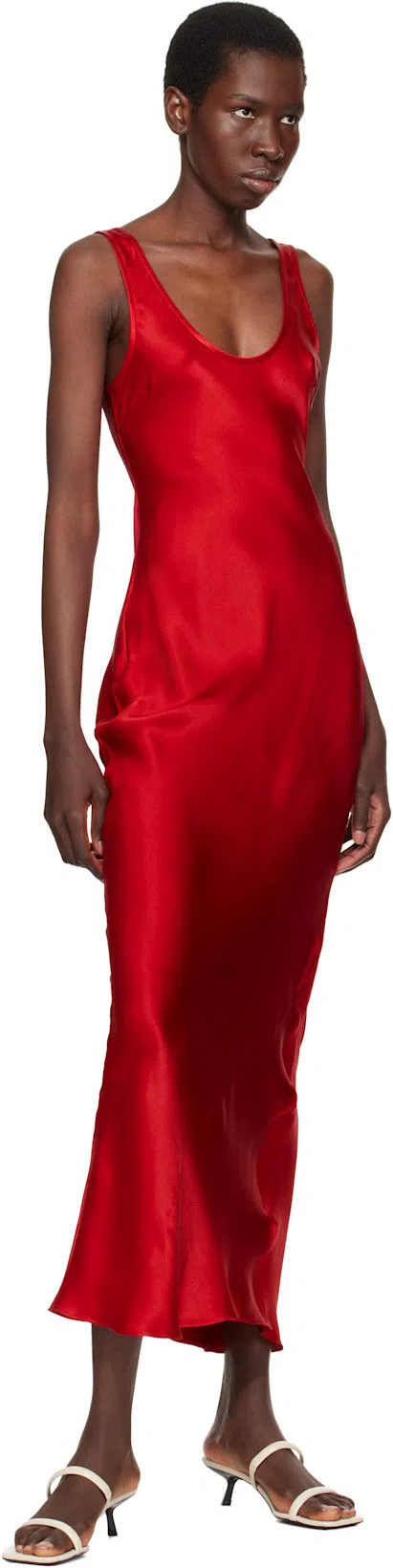 ANINE BING Alison Maxi Dress In Red