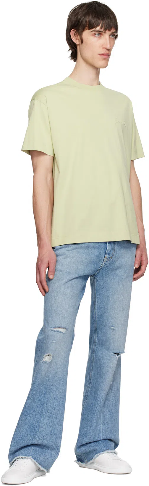 GIVENCHY Low Top Leather Sneakers With Perforated Detailing In White