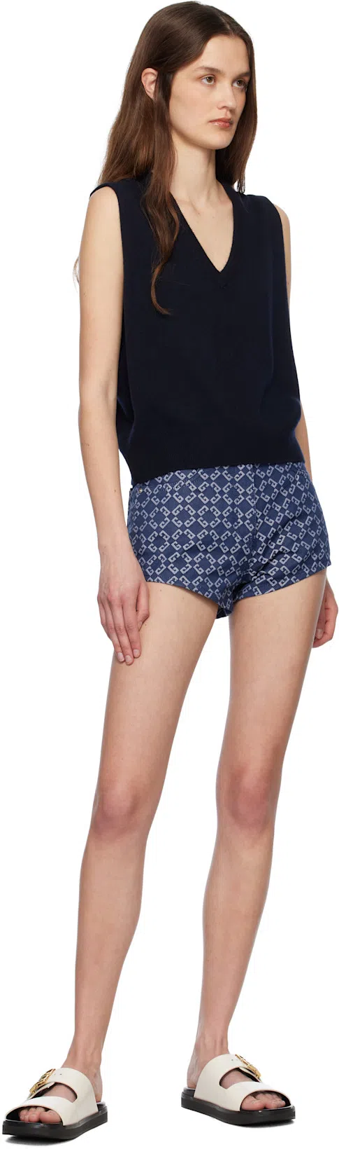 GIVENCHY Shorts Logo In Blue
