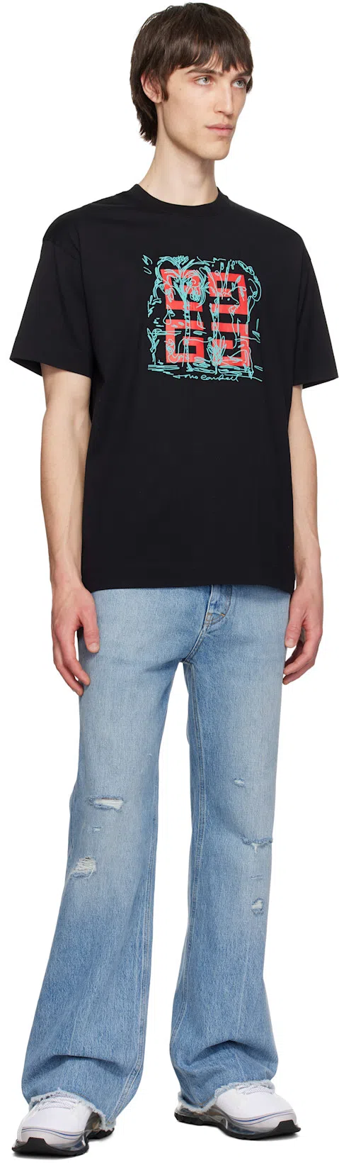 GIVENCHY Streamlined White Sneakers With Transparent Sole In Multi