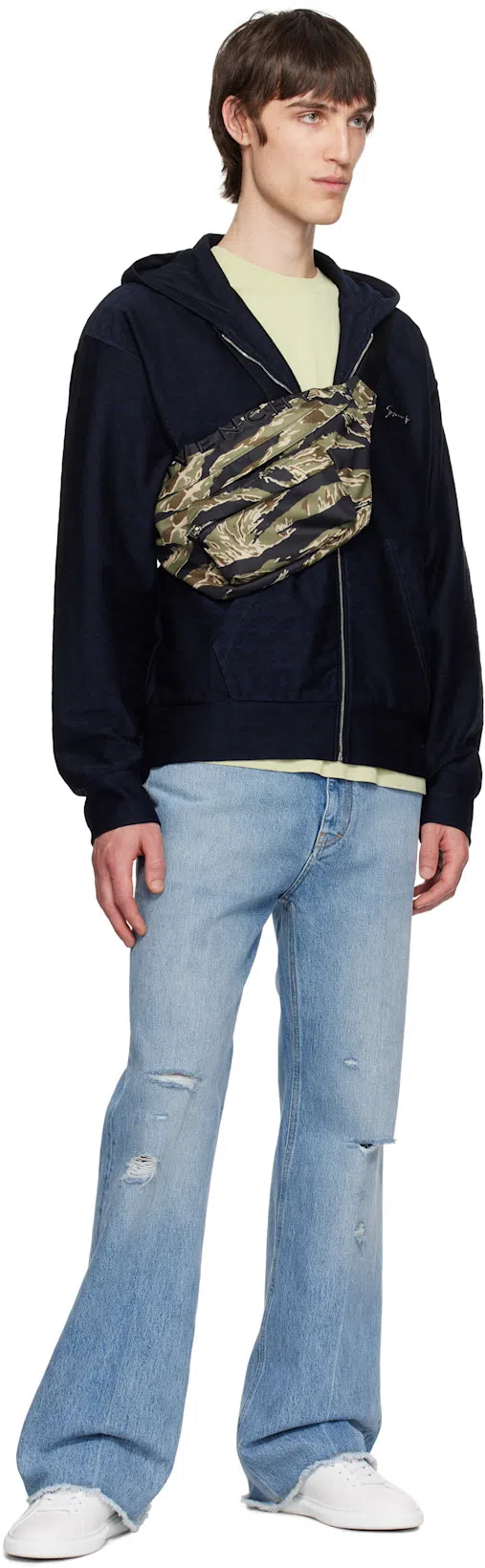 GIVENCHY Low Top Leather Sneakers With Perforated Detailing In White