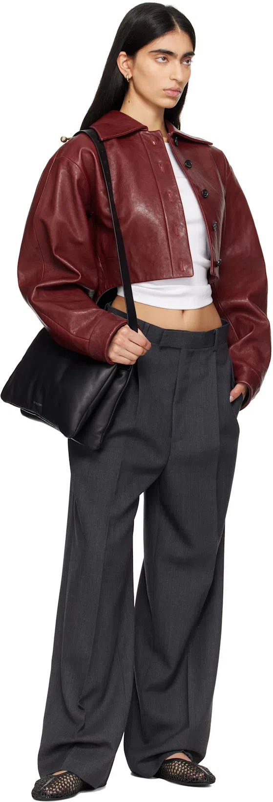 ANCIENT GREEK SANDALS Black Aeropi Ballerina Flats