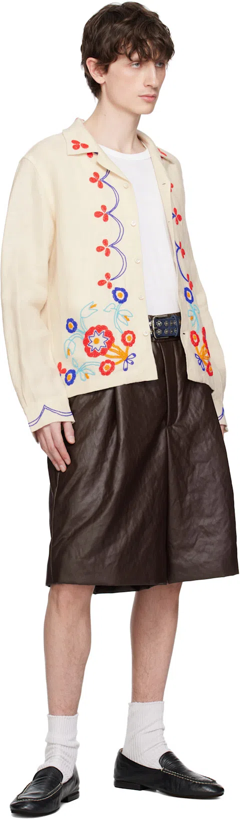 BODE Garden Party Shirt - Men's - Linen/flax In Ecru Multi