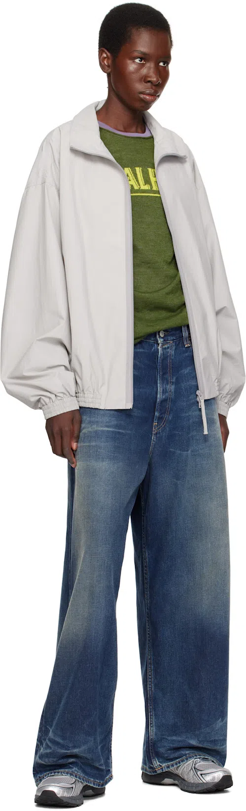 ACNE STUDIOS Blue Super Baggy 2023f Jeans In Mid Blue