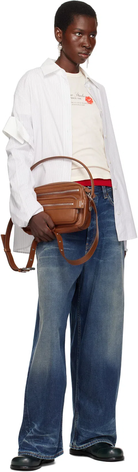 ACNE STUDIOS Blue Super Baggy 2023f Jeans In Mid Blue