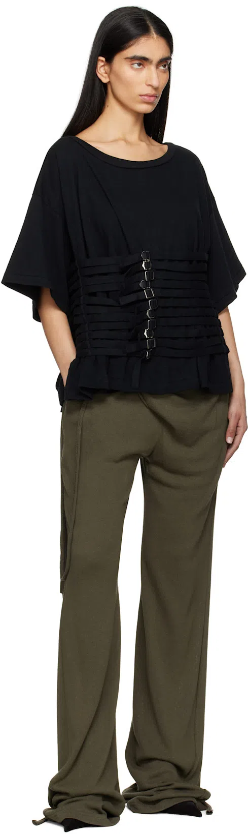 OTTOLINGER Deconstructed-design Trousers In Brown