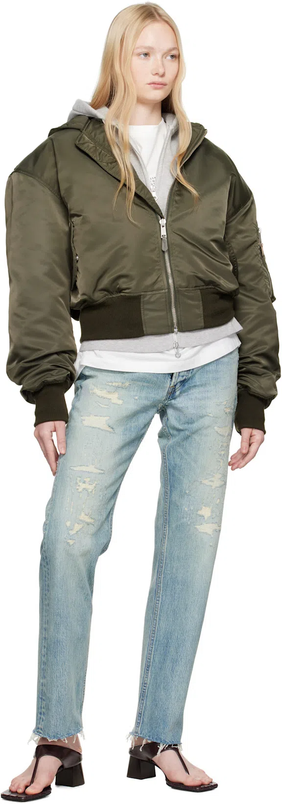 FEAR OF GOD Blue Repaired Classic 5 Pocket Jeans In Repaired Medium Indi